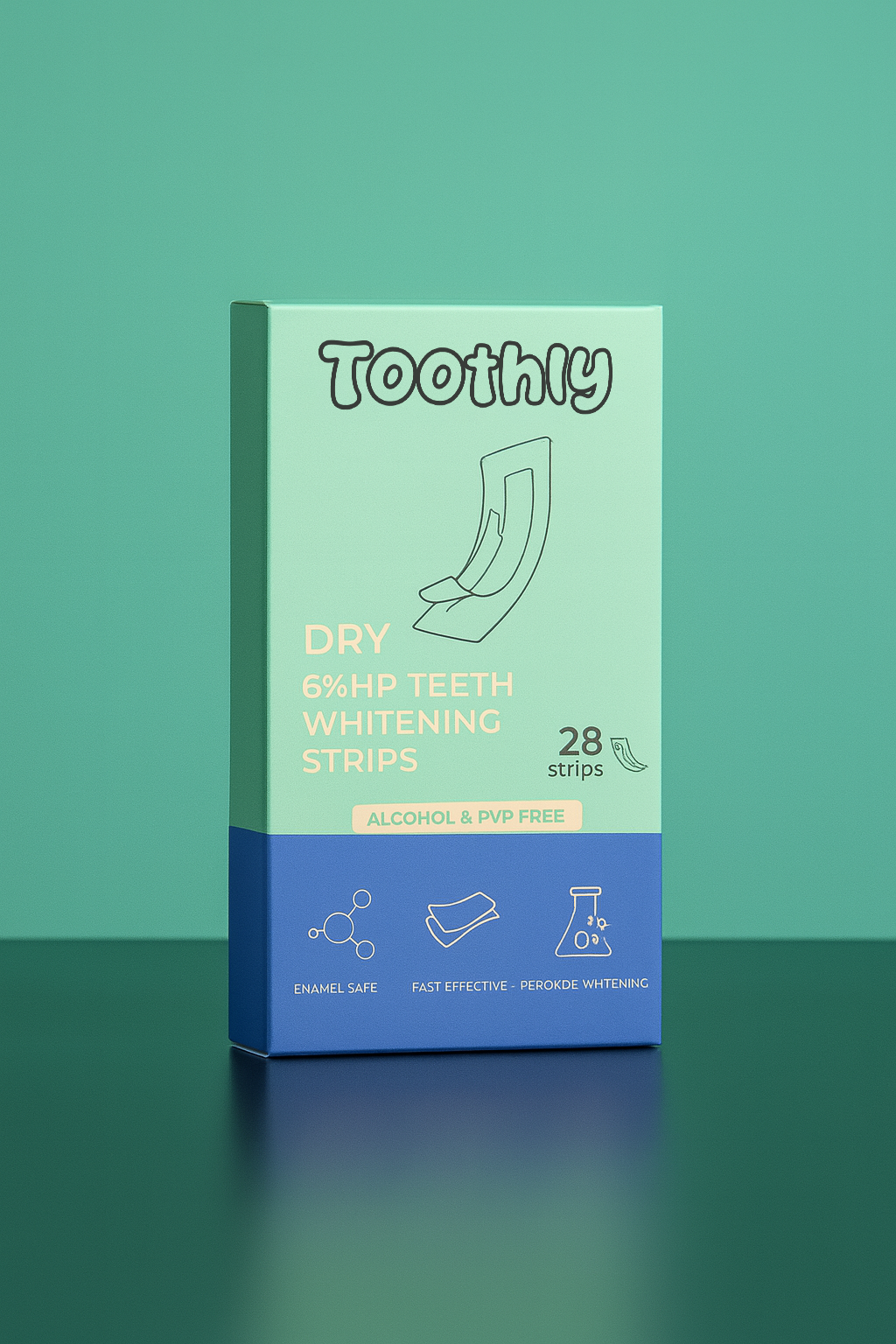 DRY 6% Hydrogen Peroxide teeth whitening strips