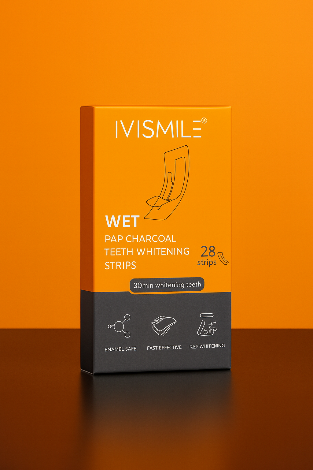 WET PAP Charcoal teeth whitening strips