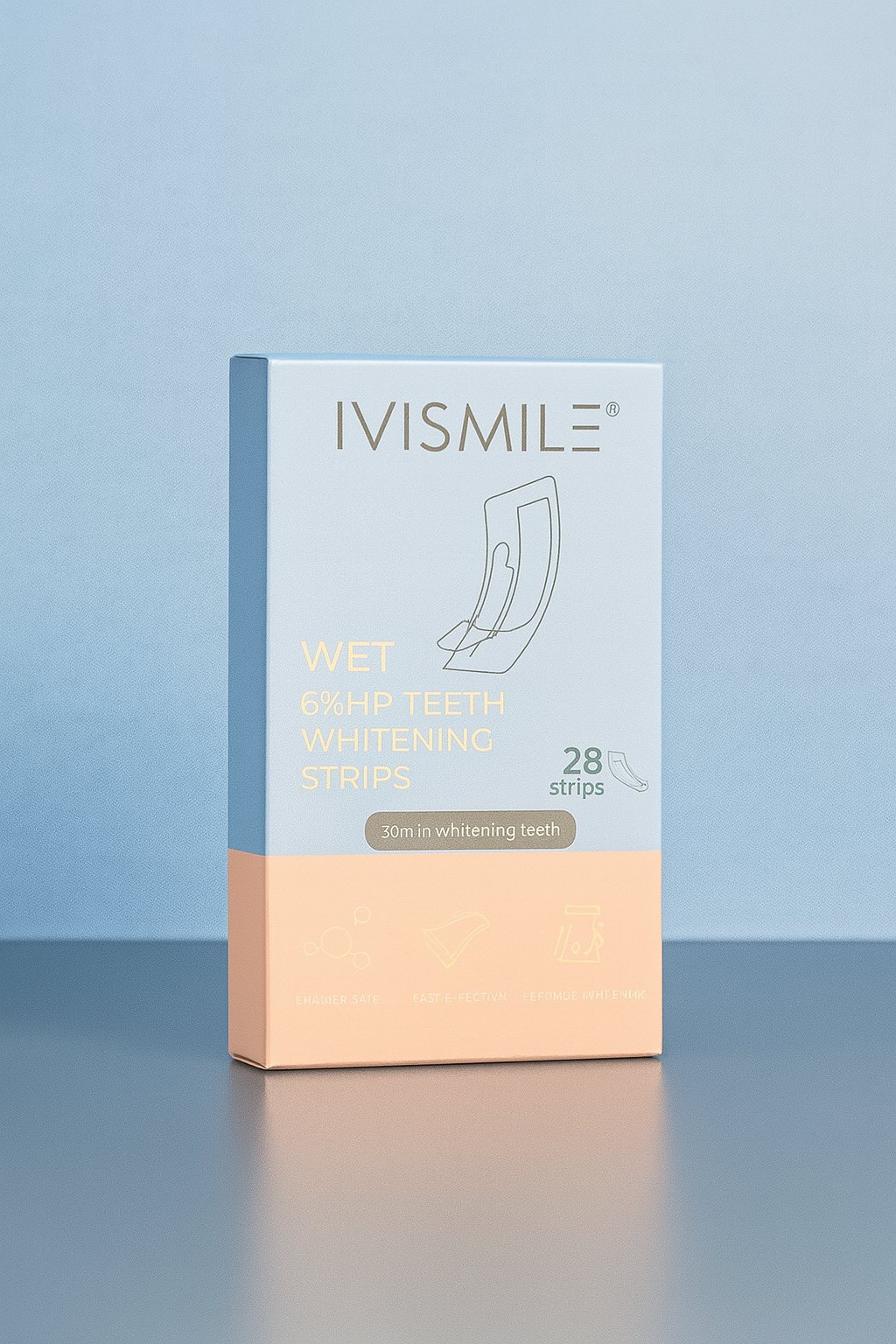 WET 6% Hydrogen Peroxide teeth whitening strips