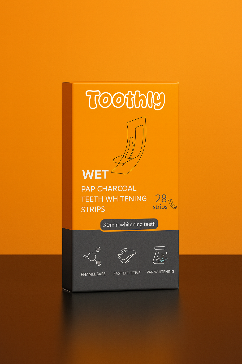 WET PAP Charcoal teeth whitening strips